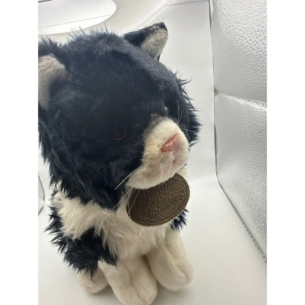 Russ Berrie Yomiko Classics Black White Tuxedo Cat Plush Stuffed Animal 35552